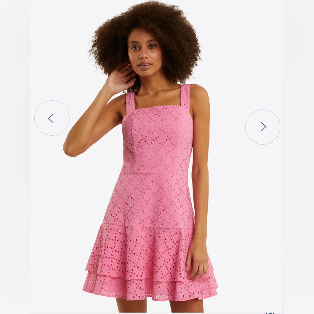 NWT: Draper James Ashland Eyelet Dress - Pink, Sz 8
